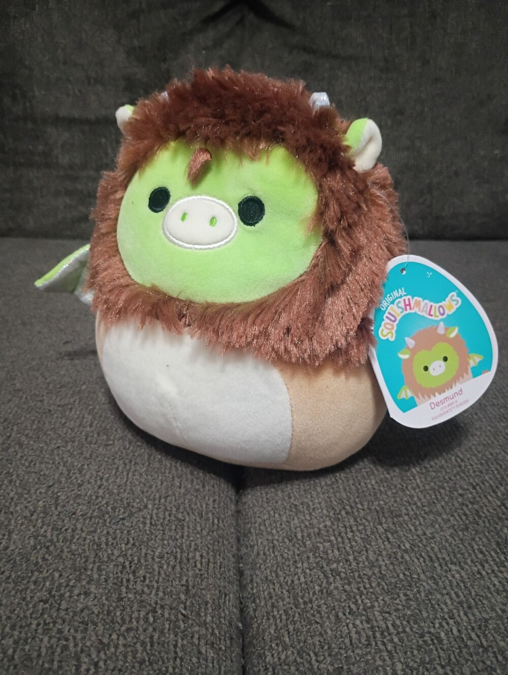 Squishmallows 7" Desmund Plush - Green, Brown & Cream